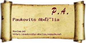 Paukovits Abélia névjegykártya